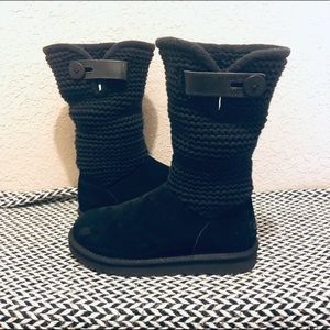 UGG Black Knit Boots size 6